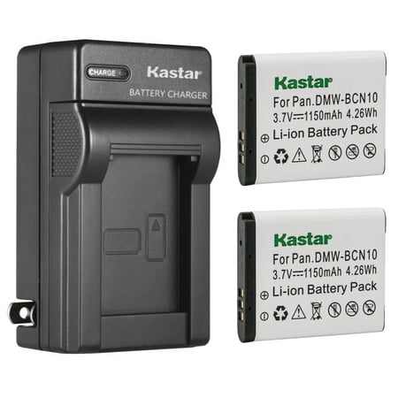 Kastar 2-Pack Battery and AC Wall Charger Replacement for Panasonic DMW-BCN10 DMW-BCN10E DMW-BCN10GK DMW-BCN10PP Battery Panasonic DMC-LF1 Panasonic DMC-LF1K Panasonic DMC-LF1W Digital Camera