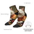 thumbnail image 6 of Fuzoiu Haystack Meditating Cat Print Adult Socks, Crew Moisture-wicking Socks, Unisex Cushion Crew Socks,Casual Sports Ankle Socks, 6 of 7