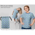 thumbnail image 5 of oneOone Polyester Spandex Medium Blue Fabric Text Sewing Fabric By The Yard Printed Diy Clothing Sewing Supplies 56 Inch Wide, 5 of 5