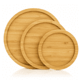 thumbnail image 2 of Set de 3 Bandejas Redondas de Bambú para Servir, Charolas Decorativas para Cocina, Tocador o Baño, 2 of 7