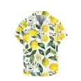 thumbnail image 2 of Yaoyar Hawaiian Shirt for Men Women Short Sleeves Tropical Printed Casual Button Down Summer Beach Floral Turndown Collar Shirts,Yellow,M, 2 of 4