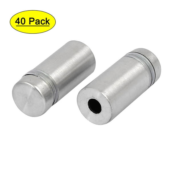 Uxcell 12mmx27mm Stainless Steel Glass Standoff Pins Fixing Mount Bolts Nails 40pcs Walmart Com