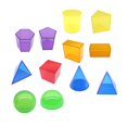 thumbnail image 2 of Juego de 12 bloques de formas geométricas 3D con formas geométricas sólidas, juguetes de aprendizaje, creatividad y manipulación para niños de 4 a 8, 2 of 8