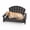 Black, variant on PLAYRANK Waterproof Outdoor Pet Lounge Chair, Wide Armrest Design HDPE Dog Adirondack Bed, All Season Resistant Raised Dog Sofa for Patio Lawn,Black/Gray.