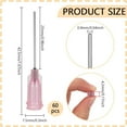 thumbnail image 2 of 60 agujas dispensadoras de punta roma de 20G con conector Luer Lock, 4,24 cm de largo, de plástico rosa, para fluidos. Puntas de precisión con pasador de acero inoxidable 201., 2 of 9