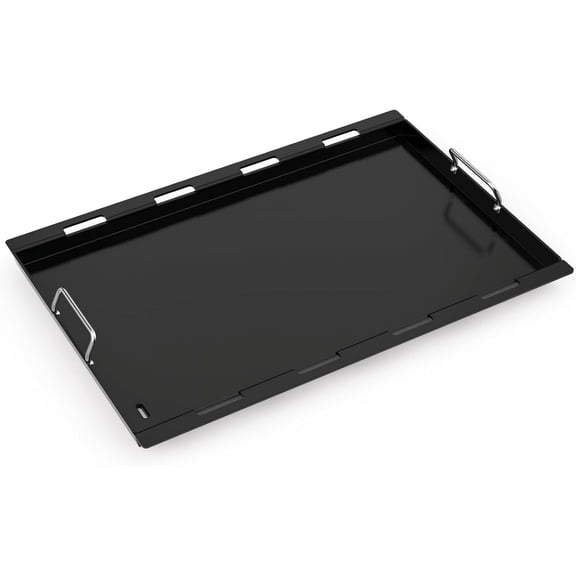 Full Size Griddle Insert, Flat Top Griddle for , 4-Burner Ceramic Coated Nonstick Gas Grill Griddle Replacement, Black