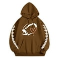thumbnail image 3 of Brown Hoodies for Women Football Sweatshirt Women Graphic Print Long Sleeve Sweatshirt Casual Funny Pullover Tops Fall Tops for Women 2025, 3 of 3