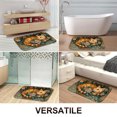 thumbnail image 3 of 1pc Orange Cat Among Flowers Absorbent Non-Slip Bathroom Thickened Flannel Rug Decor,Soft,Quick Drying,Suitable For Indoor/outdoor Use,Bathrooms,Bedrooms,Kitchens,Terrace,Laundry Rooms,16"x24", 3 of 9