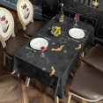 thumbnail image 2 of Halloween Bats and Stars Pattern Rectangle Tablecloth 60"x102",Waterproof Polyester Rectangle Table Cloth, Wipeable Spillproof Polyester Tablecloth for Dining, Camping, Indoor and Outdoor, 2 of 6