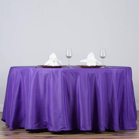 

Efavormart 132 Purple Polyester Round Tablecloth