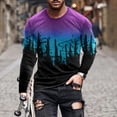 thumbnail image 1 of zanvin Hauts d'Été, Mode Homme Décontractée Chandail à Col Rond Imprimé T-Shirt à Manches Longues Blouse, 1 of 3