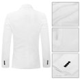 thumbnail image 4 of New Mens Suit Jacket Slim Fit Business Casual Blazer, 4 of 5