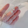 thumbnail image 1 of Pair Simple Small Wave Daisy Flower Earrings Lightweight Luxury Long, 1 of 5