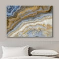 thumbnail image 3 of wall26 Canvas Print Wall Art Gold, Blue, White Crystal Gemstone Landscape Nature Wilderness Digital Art Realism Stylish Chic Decorative Close Up Colorful for Living Room, Bedroom, Office - 16"x2, 3 of 5