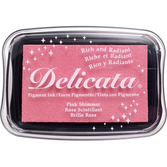 Delicata Pigment Ink Pad-Pink Shimmer