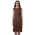 thumbnail image 1 of Moomaya Knee Length Summer Dresses Printed Back Slit Boat Neck Shift Dress, 1 of 4