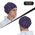 thumbnail image 5 of KLL Lavender Flowers Winter Fall Beanie Knit Hats for Men & Women - Warm & Soft Stylish Toboggan Caps for Cold Weather, 5 of 6