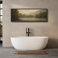 thumbnail image 5 of Large Framed Canvas Wall Art Vintage Forest Lake Mountain Landscape Print for Living Room Decoration - 60"x20" Black Framed, 5 of 8