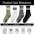 thumbnail image 6 of YOMYM 4 Pairs Non Slip Pilates Socks with Grips for Women, Crew Grip Socks for Yoga, Barre, Hospital, Barefoot Workout, 6 of 7
