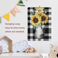 thumbnail image 6 of FMSHPON Yellow Sunflower Blackwhite Lattice Clipboard Hardboard Wood Nursing Clip Board and Pull for Standard A4 Letter 13x9 inches, 6 of 7