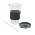 thumbnail image 6 of Mr. Coffee 4-Pack 15oz Midnight Blue Glass Tumblers with Lids and Straws – Reusable Iced Coffee Cups – Dishwasher Safe – To-Go Drinkware Water Glasses, 6 of 10