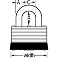 thumbnail image 2 of 1-1/8 In. Keyed Padlock, Laminated Warded Steel - 105D, 2 of 2