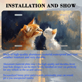 thumbnail image 3 of 1 Pcs 2D Flat License Plate Covers & Frames, Two Cats For Decorative Front, Waterproof For Decoration Aluminum License Plate Covers & Frames Cover For Men Women, 12" X 6", 3 of 7