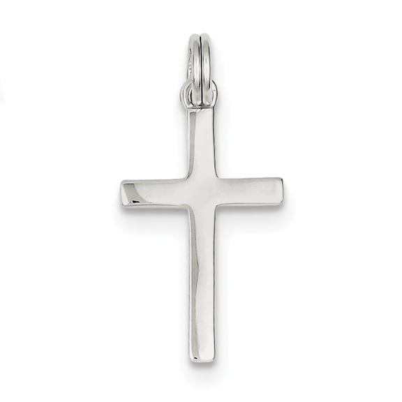 925 Sterling Silver Solid Polished Religious Faith Cross Charm 23x14mm Wide Pendant Necklace for Women