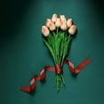 thumbnail image 6 of BalsaCircle 10 Peach 13" Single Floral Stem Foam Tulips Flowers Blooms, 6 of 7