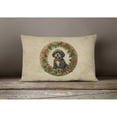thumbnail image 2 of Portuguese Water Dog Christmas Flowers Throw Pillow 12 in x 16 in, 2 of 4