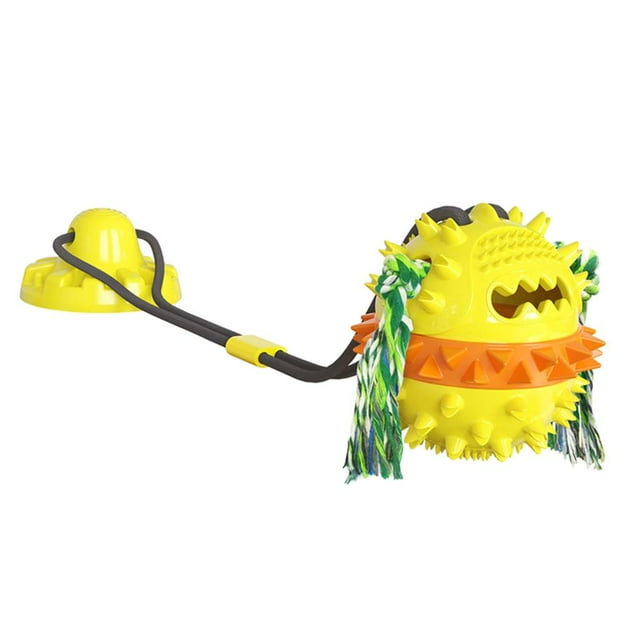 Juguete interactivo para masticar y masticar para perros, juguete de premios Pet IQ para perros y mascotas medianos y grandes. Amarillo