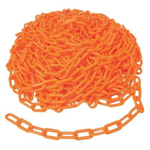 BRADY 78241 Plastic Chain,2 In x 100 ft,Orange