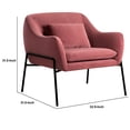 thumbnail image 5 of Benjara Contoured Fabric Upholstered Accent Chair with Reversible Cushions, Blue, 5 of 7