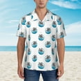 thumbnail image 4 of Balery Turtle Print Men's Hawaiian Shirts Short Sleeve Beach Shirt Relaxed Fit Vacation Button Down Shirts-, 4 of 9