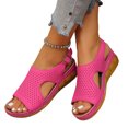 thumbnail image 4 of QQAMB Womens Orthotic Sandals Summer Beach Sandals for Women Ankle Strap Open Toe Wedge Casual Sandals, 4 of 5
