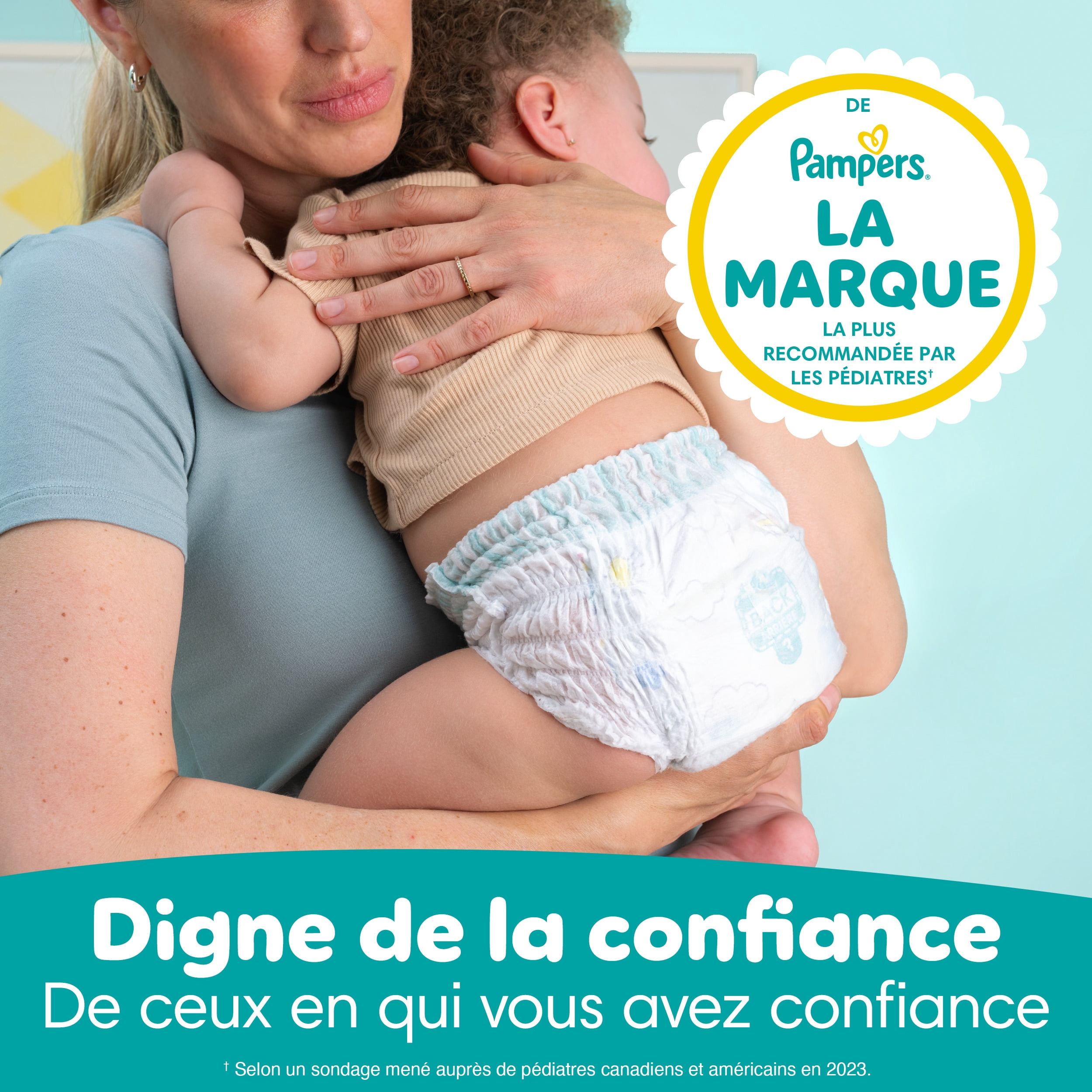 Pampers Diapers - Swaddlers 360° - Size 7, up to 100% Leakproof Comfy Dry Fit, EZ Off Tabs Designed for Easy Changes, Pull On Diaper