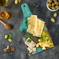 thumbnail image 5 of Music Cutting Board, Ukulele with Hawaii Style Background Wooden Classical Vacation, Decorative Tempered Glass Cutting and Serving Board, Wine Bottle Shape, Yellow Brown Aqua, by Ambesonne, 5 of 5