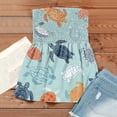 thumbnail image 4 of OIOLOYJM Womens Tube Top Summer Cute Strapless Palm Tree Peplum Top Backless Beach Ruffle Going Out Clothes Sky Blue 2XL, 4 of 4