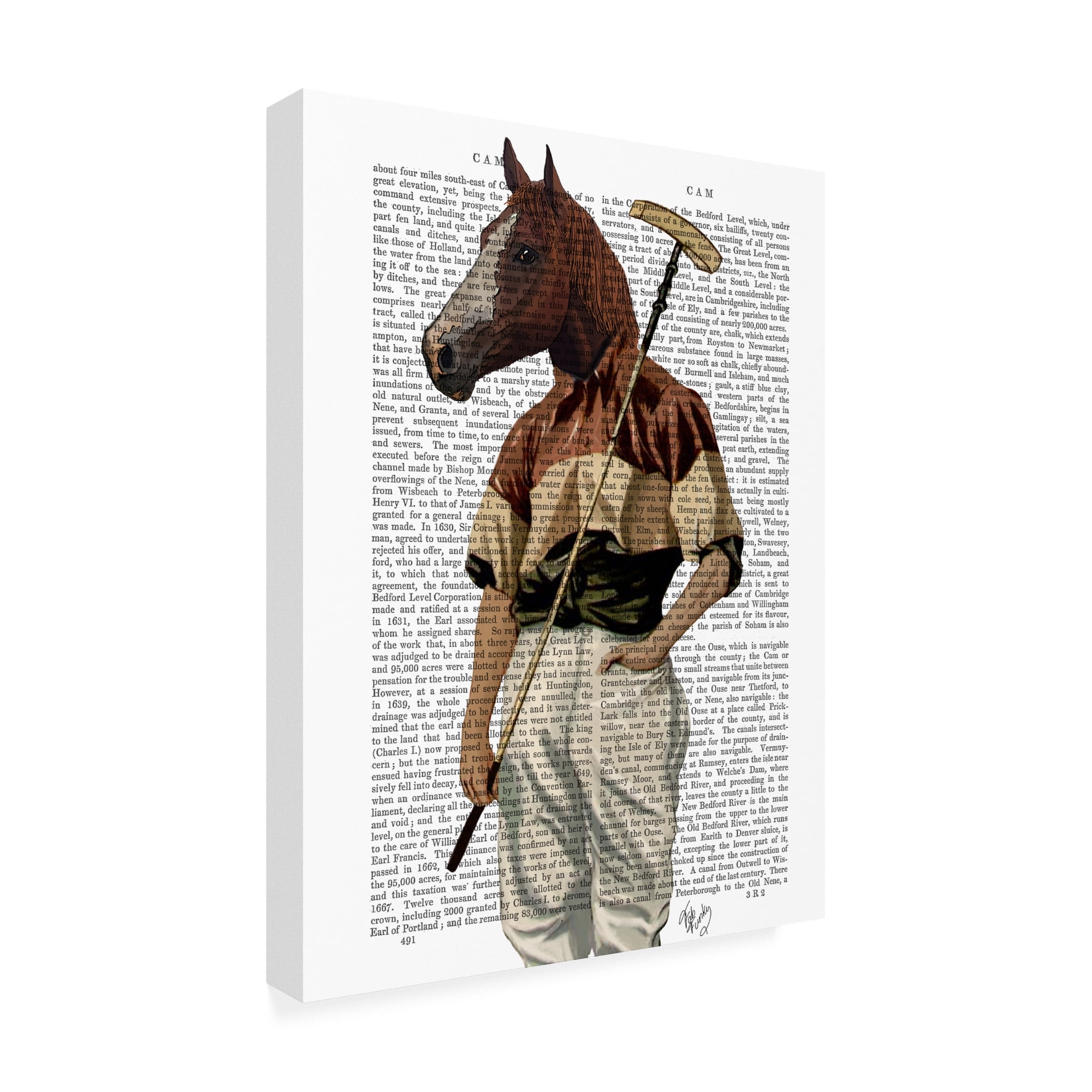 Trademark Fine Art 'Polo Horse, Portrait' Canvas Art by Fab Funky