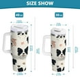 thumbnail image 3 of 30 oz Insulated Stainless Steel Tumbler Double Wall Stainless Steel Tumbler with 2-Way Drinking Dog Head and Paw Prints, 3 of 9