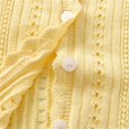 thumbnail image 5 of JOANKDMI Little Girls Pointelle Cardigan Sweaters Scalloped Trim Long Sleeve Button Up Knit Outerwear Coat Lightweight Casual Fall Spring Tops for Dress Wedding School Uniform, 5 of 6