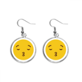 thumbnail image 1 of beso amor amarillo lindo hermoso patron de chat en linea ilustración pendientes pendientes de plata colgantes joyas señora Unbranded M, 1 of 3