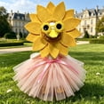 thumbnail image 5 of For Holiday Porch Sunflower Set for 17-23 Inch White Goose, Bright Yellow Petal Skirt and Flower Crown, Summer Garden Yard Accent for Festival Party, Adjustable Fit, 5 of 6
