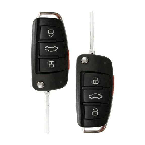 2PCS BestKeys Keyless Entry Car Key Fob Remote Replacement For Audi A1 TT R8 Q3 2009-2014 - 8X0837220D 433Mhz ID48 Chip