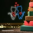 thumbnail image 2 of Glowcouple Cat Neon Sign, Couple Cat Led Light Sign, Couple Cat Led Sign, Cat Lover Gifts, 2 of 4
