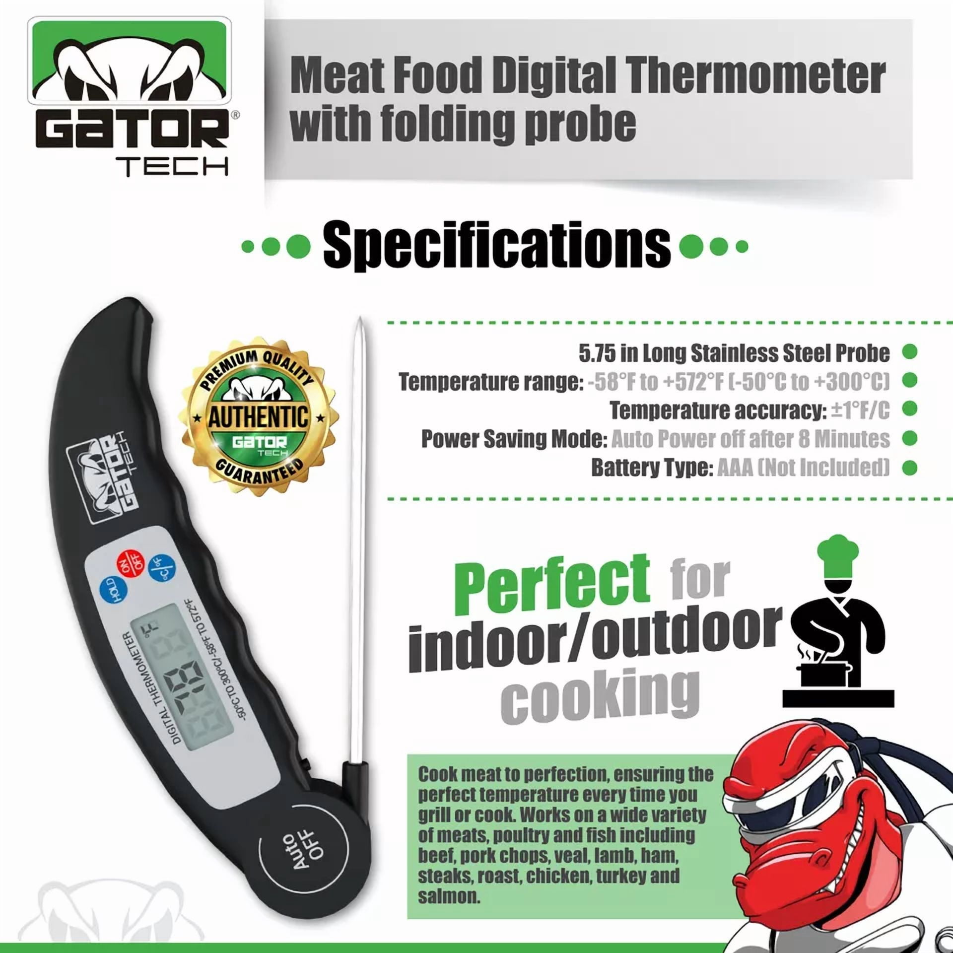 CRESTIN- Meat Food Thermometer Digital Fast Instant Read For Cooking Bbq Grill Kitchen