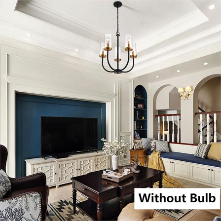 Vintage Chandelier Retro Hanging Light Ceiling Light Farmhouse Pendant Lamp Without Bulb