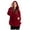 Wine, variant on Towmus Winter Warm Fuzzy Teddy Bear Hoodie Women Plush Hooded Sweatshirts Half Zip Pullover Sweatshirt Oversized Winter Coats with Pockets
