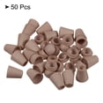 thumbnail image 3 of Unique Bargains Bell End Stopper, Cord Rope Lock for Drawstring Bag, Brown 50 Pack, 3 of 5