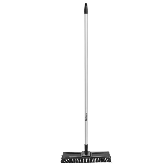 Alterra 18 in. Steel Long Handle Push Broom with Integrated Hanging Hole